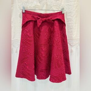 Eva Franco x Anthropologie Red Textured Women's Skirt